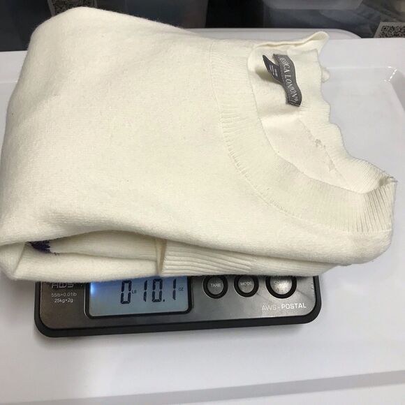 Jessica London Womens Sweater Ivory w/ Embroidered Floral Sleeves Size 14/16 - Picture 9 of 13